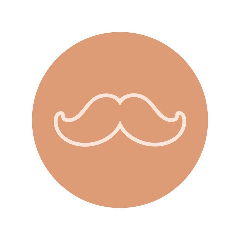 mustache vintage trend hipster block and line vector
