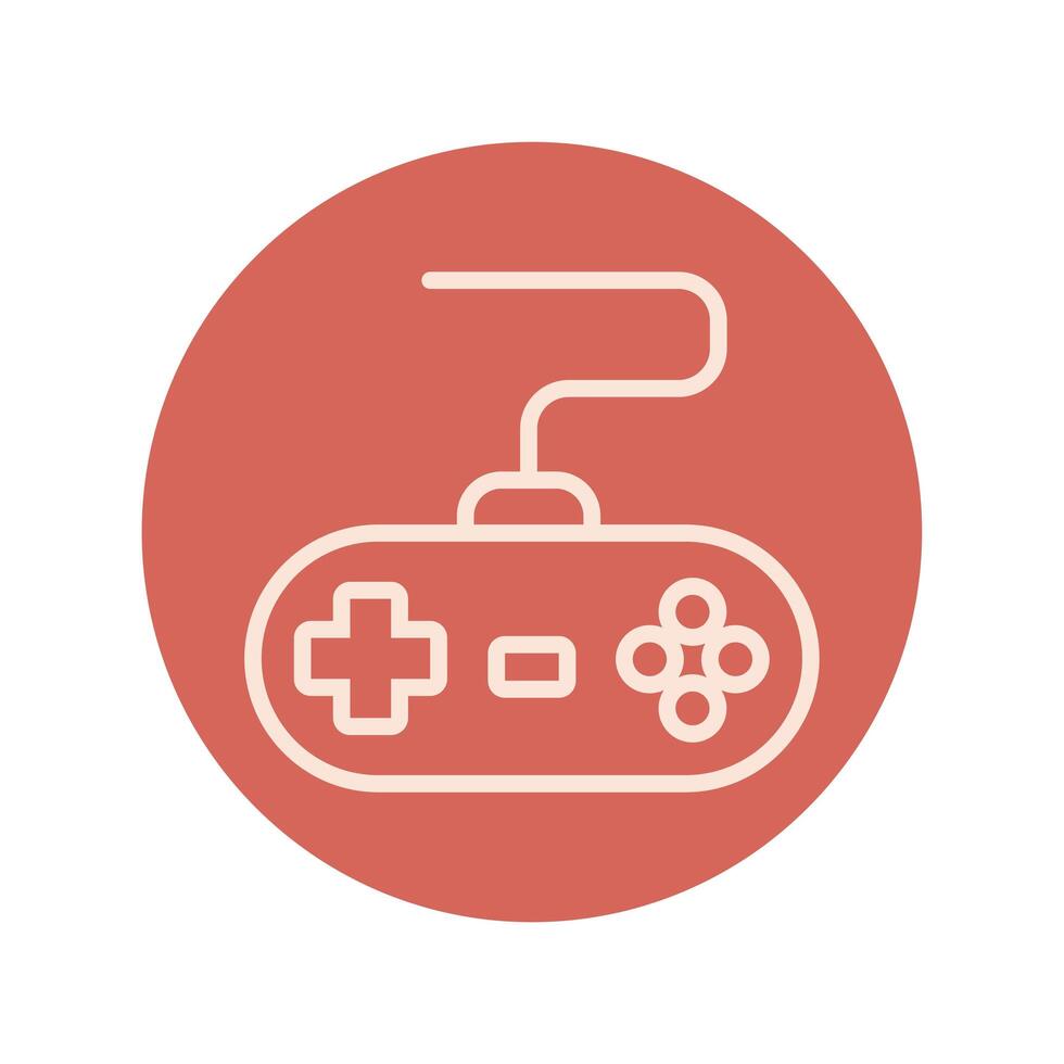 icono de estilo de bloque de control de videojuego vector