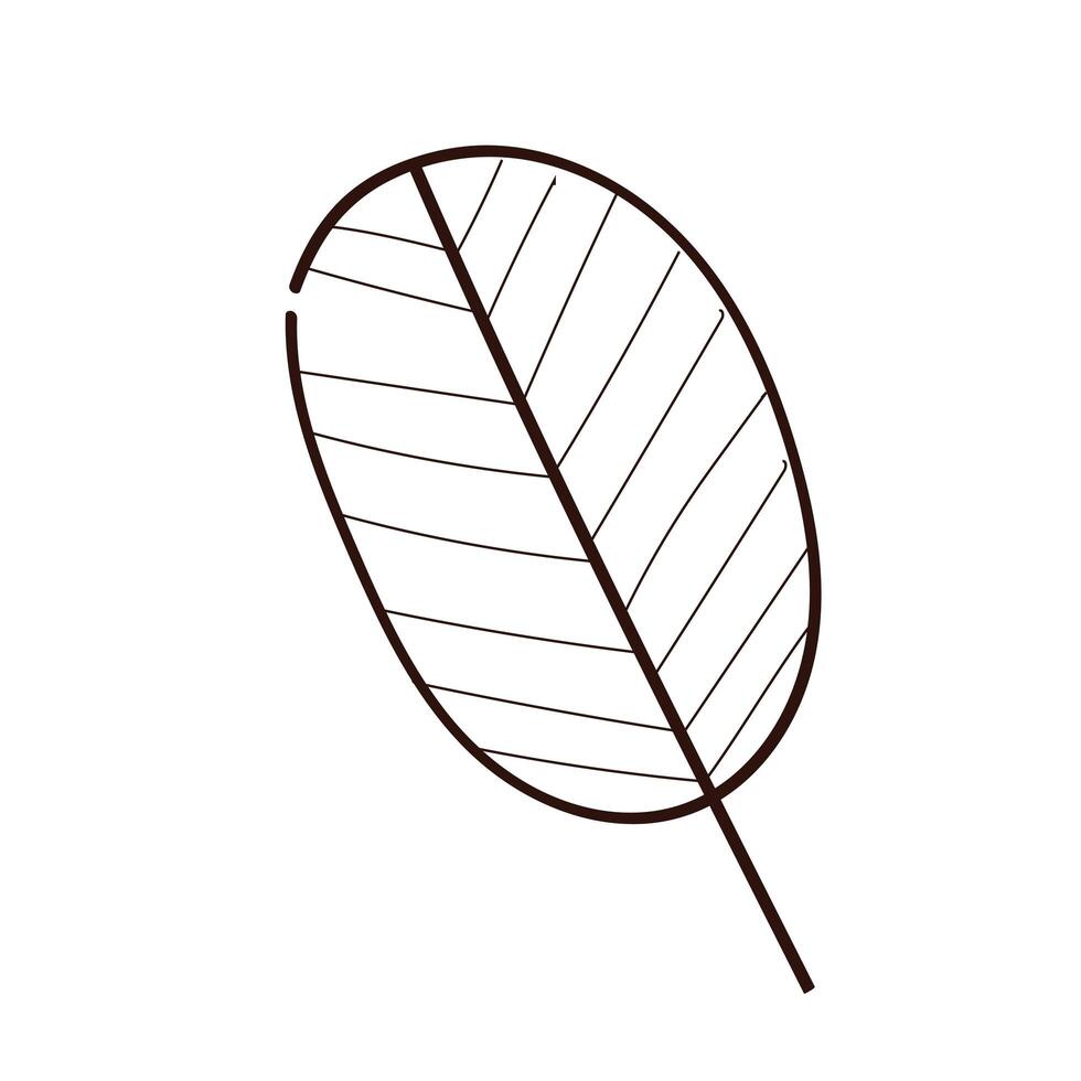 leaf plant ecology line style icon vector