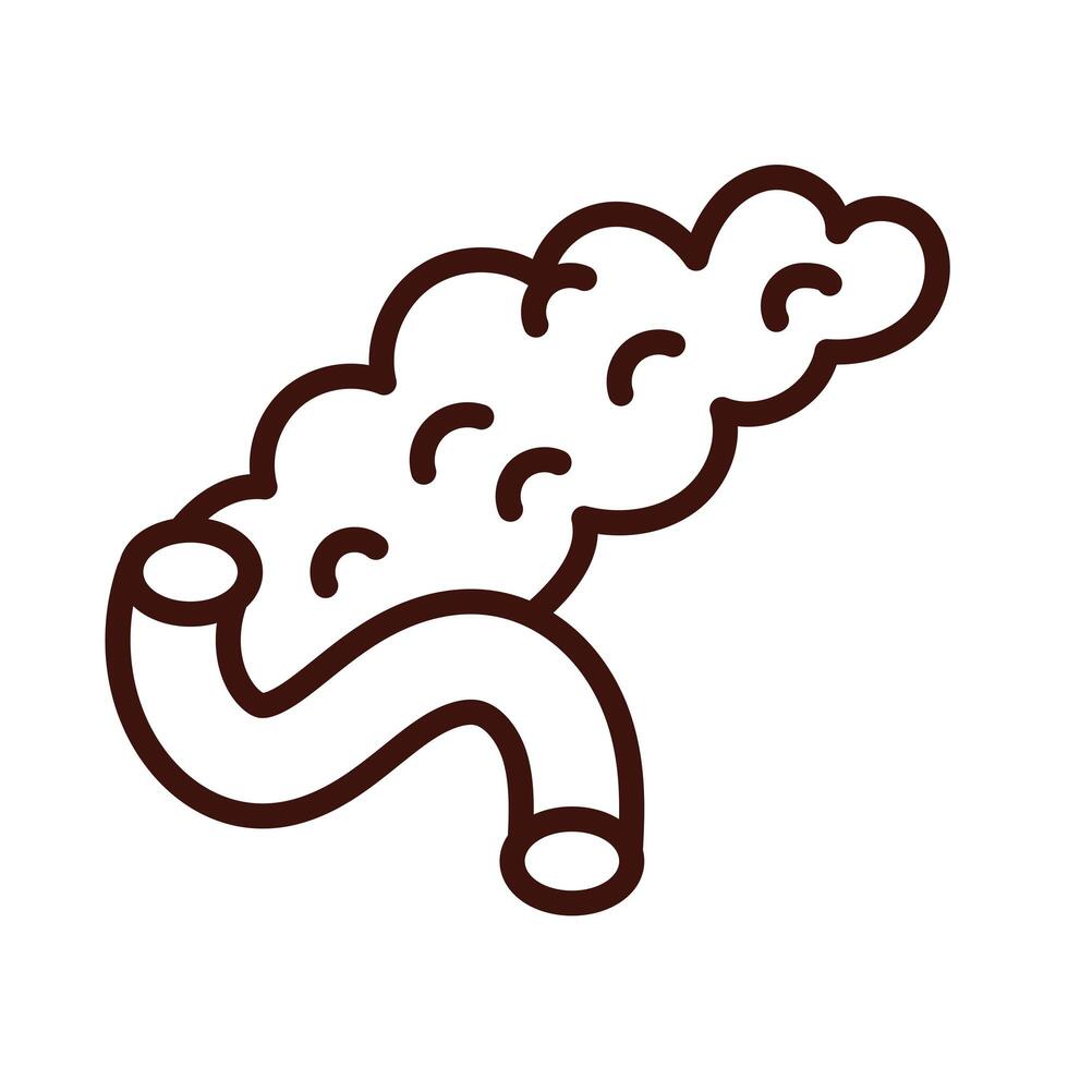gallbladder human organ line style vector