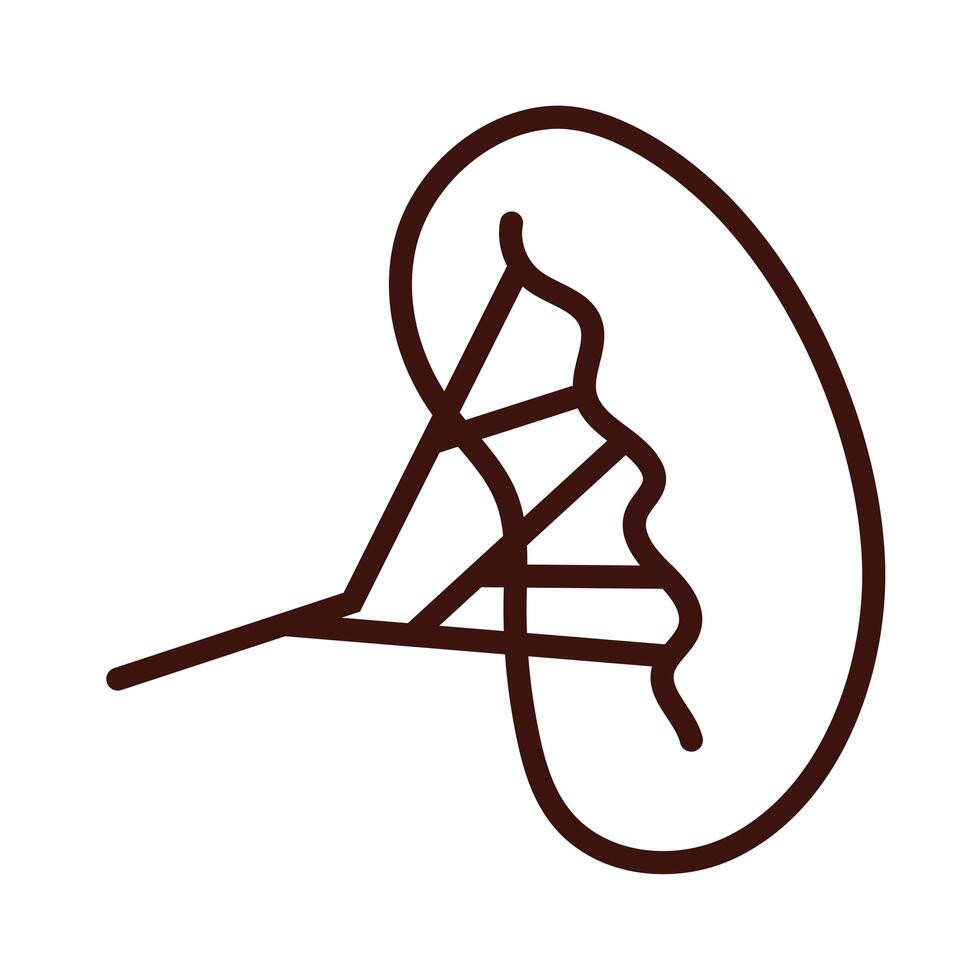 spleen human organ line style vector