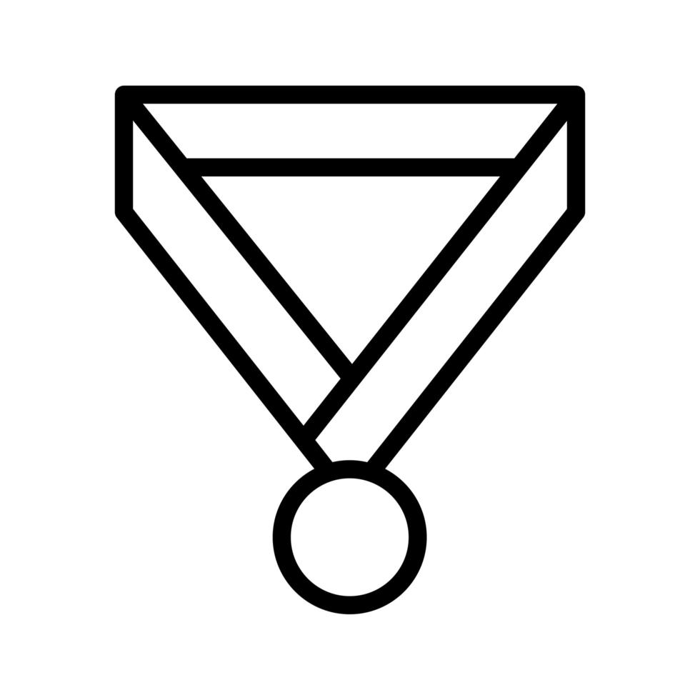 medal winner award line icon vector
