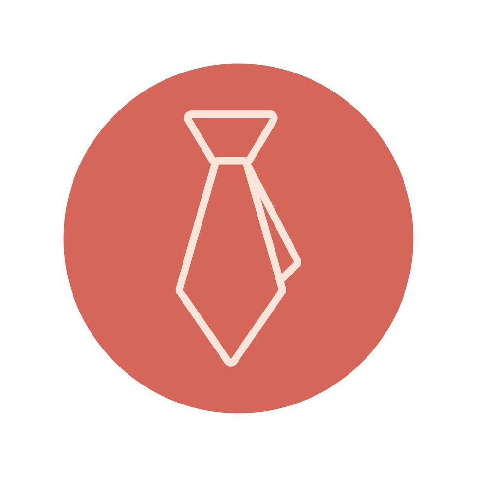 clothing necktie block and line icon vector