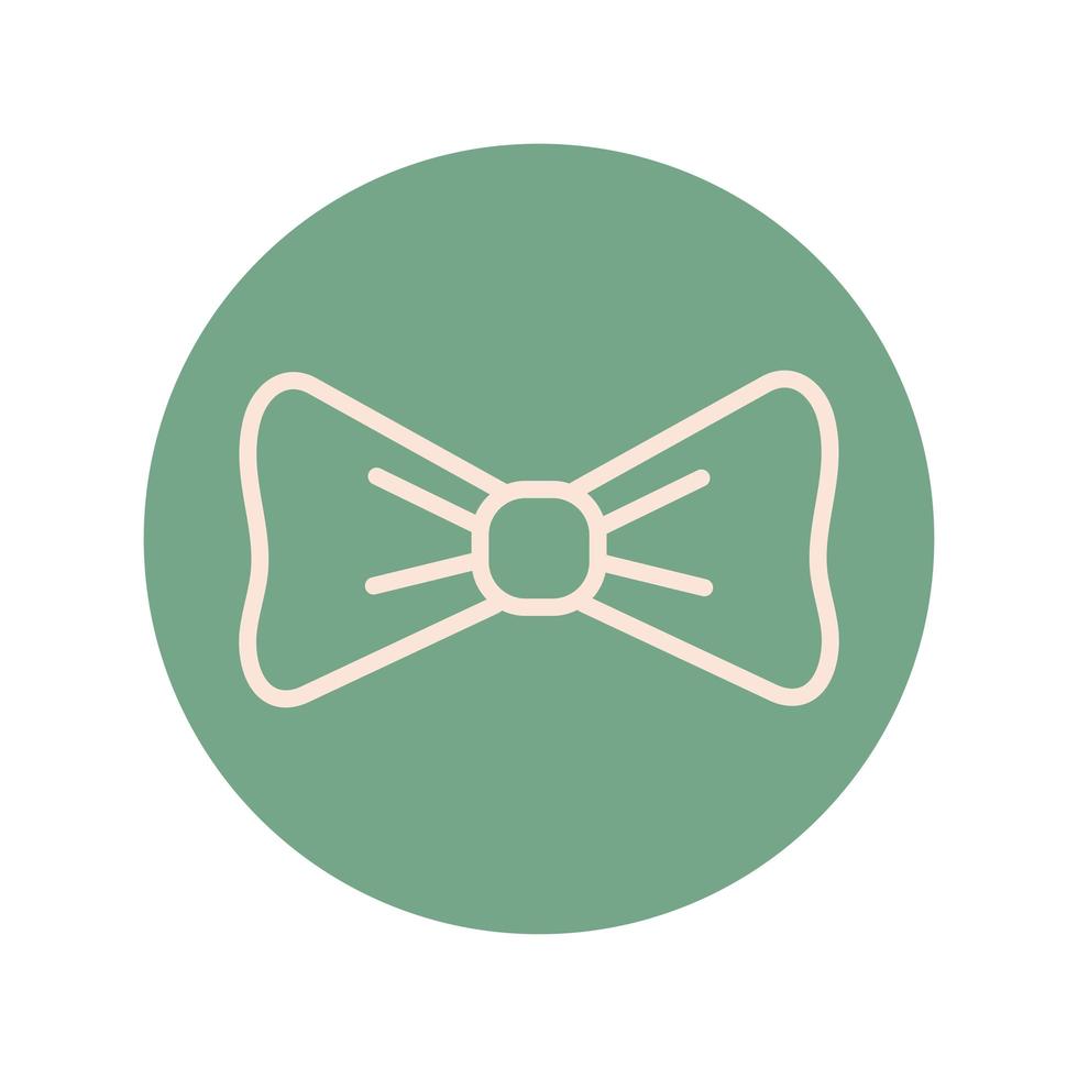 hipster fashion bow tie block and line vector