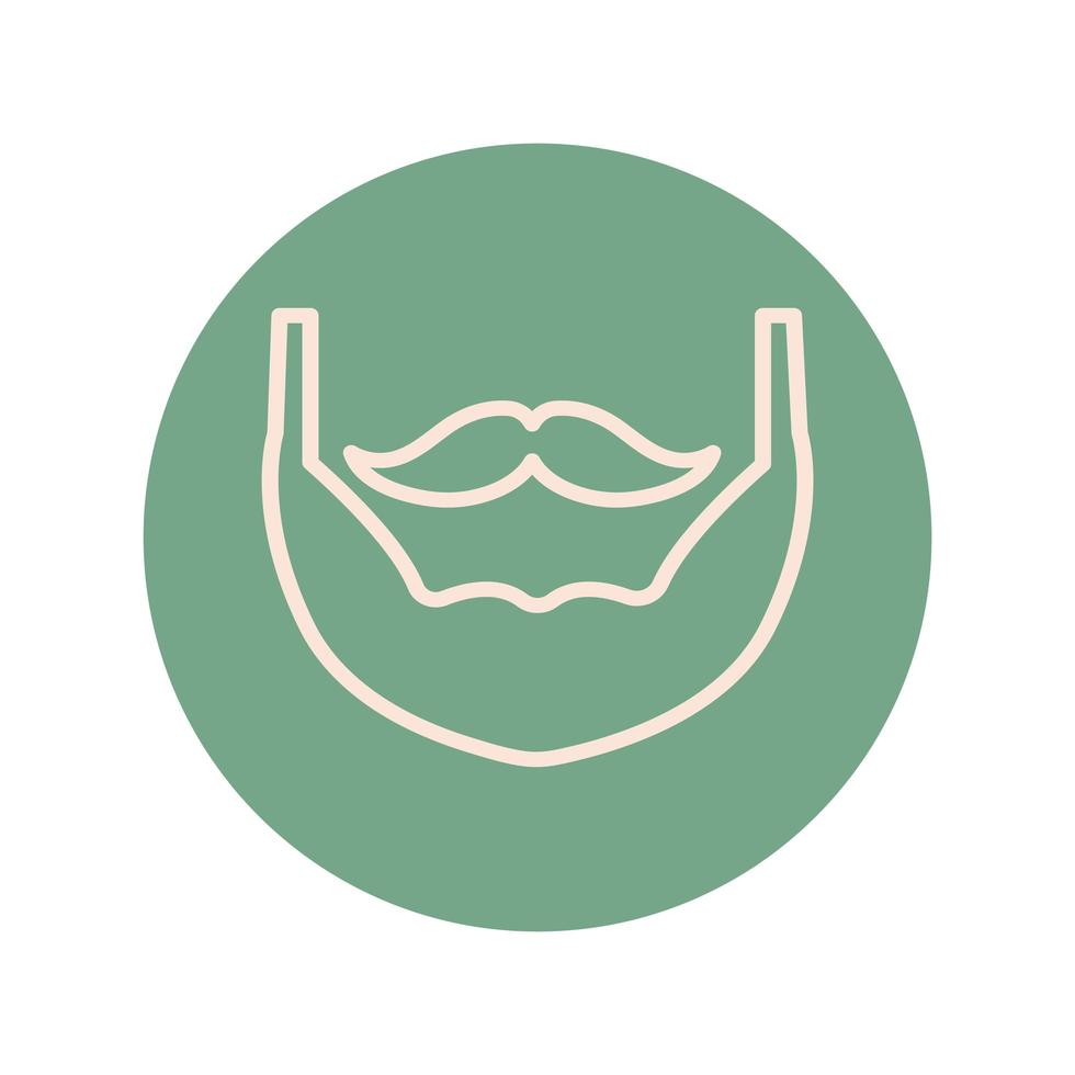 mustache qnd beard vintage trend hipster block and line vector