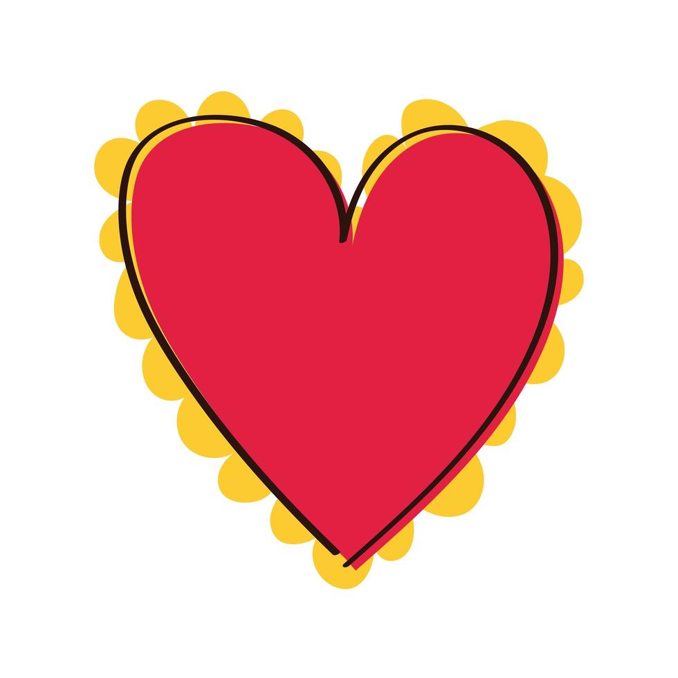 happy valentines day hearts hand draw style vector