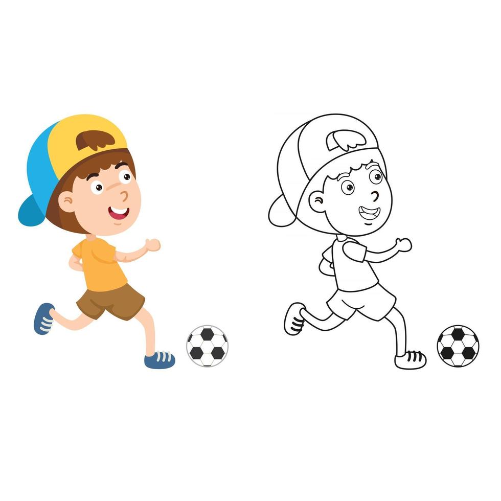 Illustration of educational coloring book vector