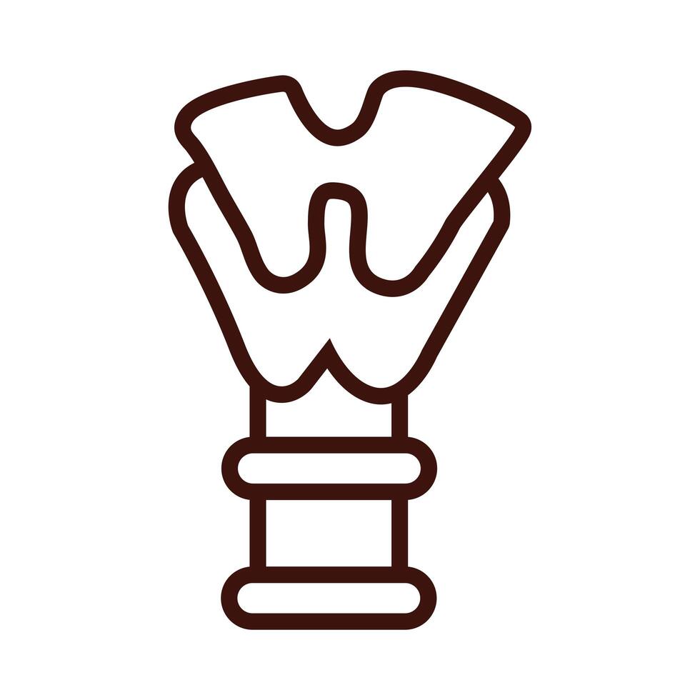spine bone body human part line style vector