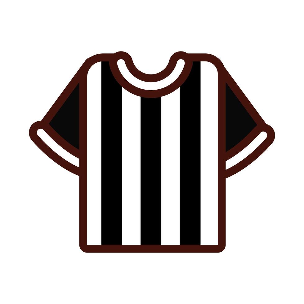 soccer sport referee shirt line and fill icon vector