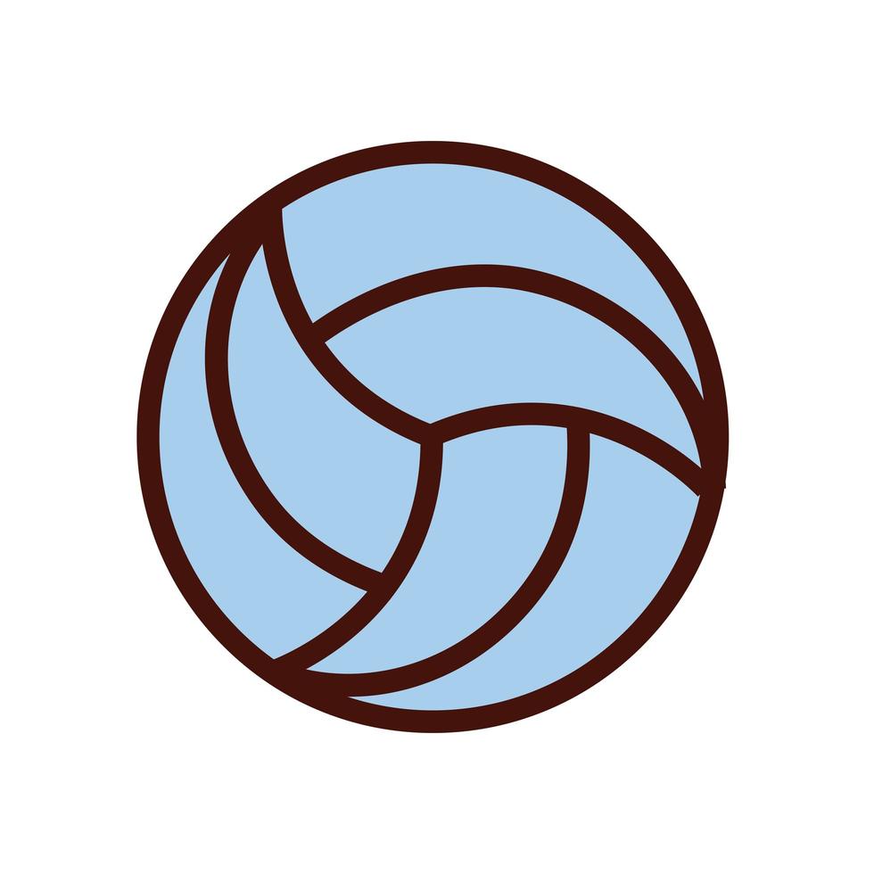 sport volley ball line and fill icon vector