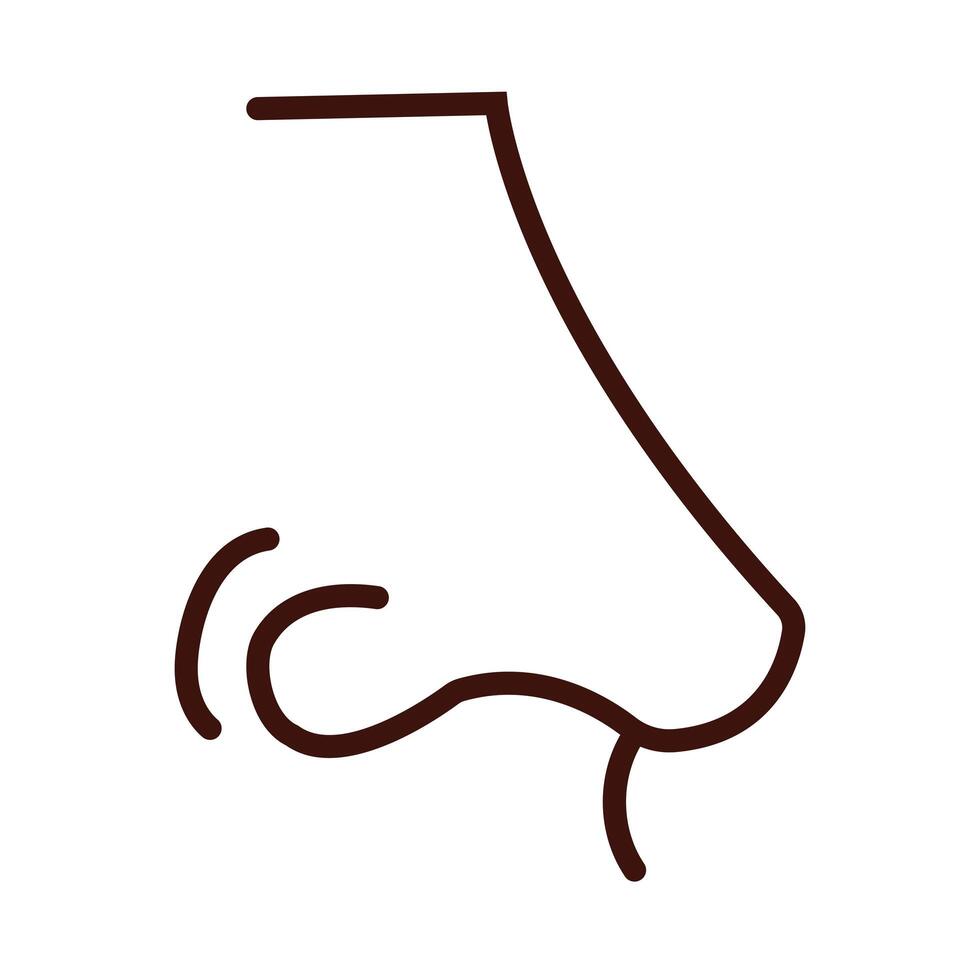 smell human sense line style icon vector