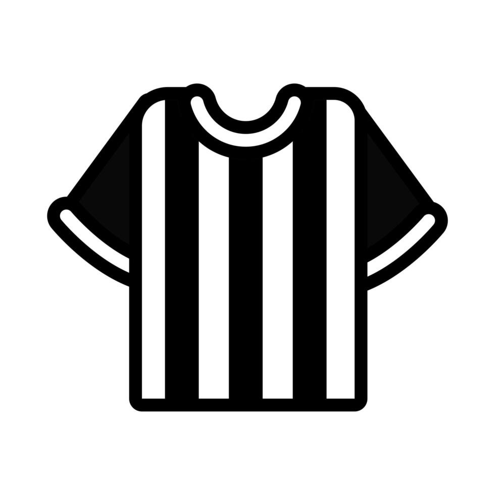 icono de línea de camiseta de árbitro deportivo de fútbol vector