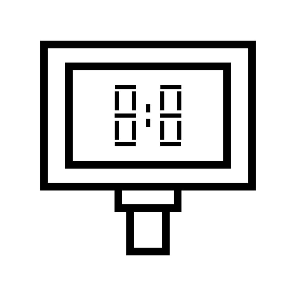 sport scoreboard equipment line icon vector