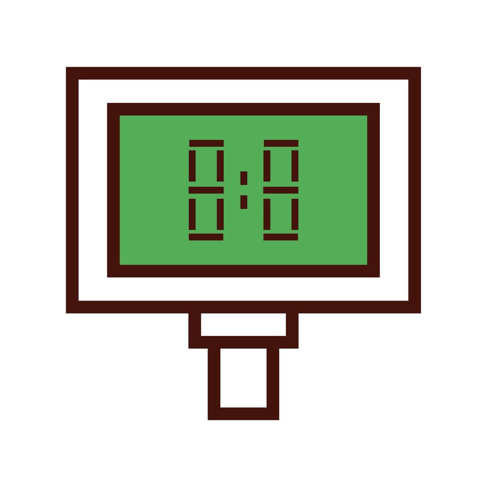sport scoreboard equipment line and fill icon vector