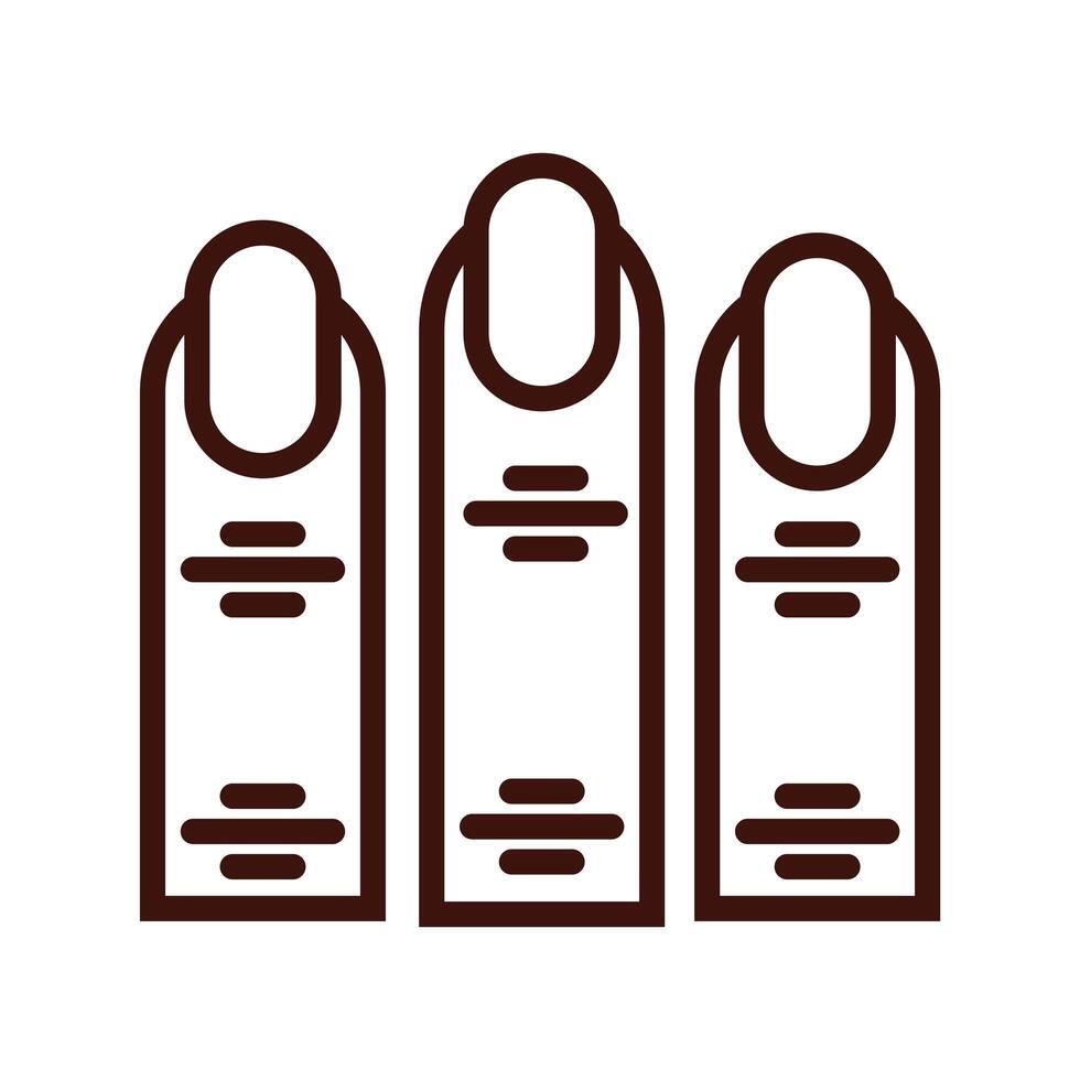 fingers human sense line style icon vector