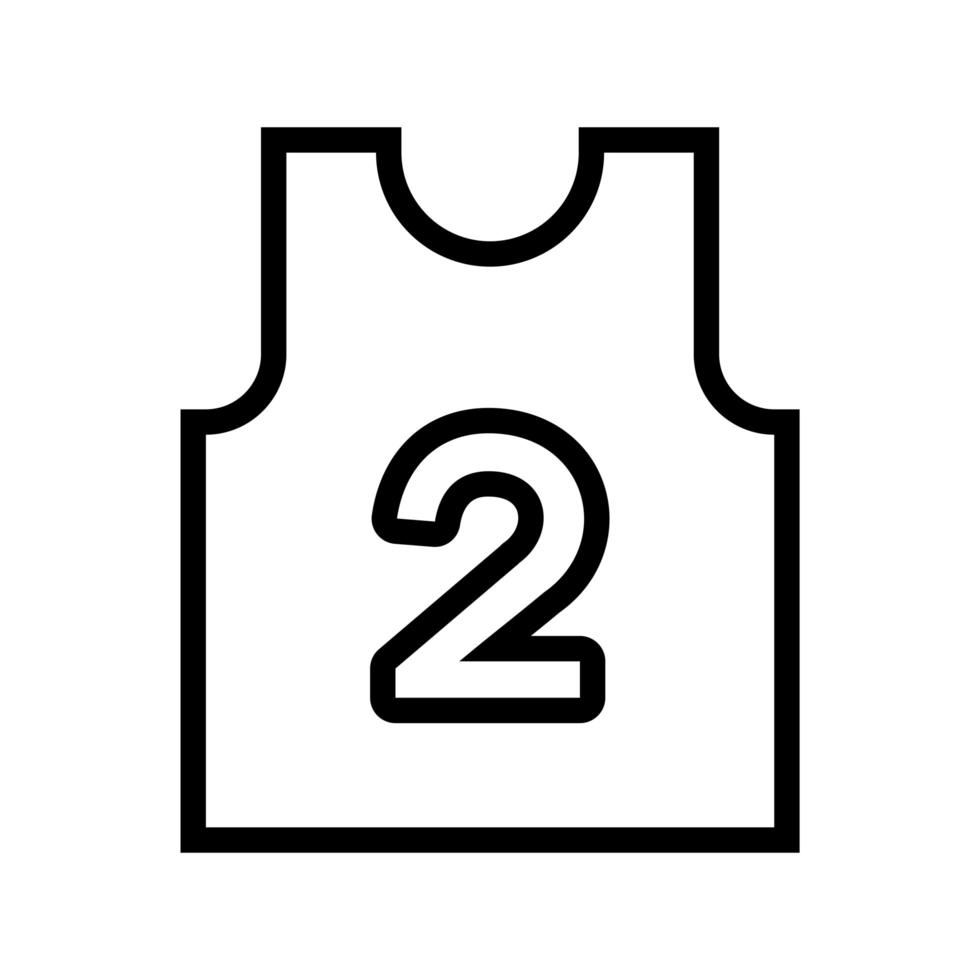 sport shirt equipment line icon vector
