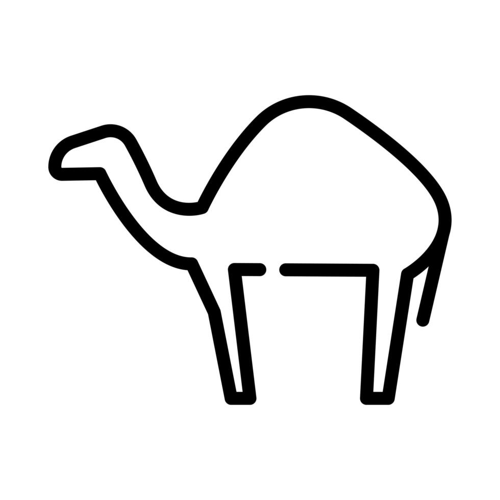 camel animal line style icon vector