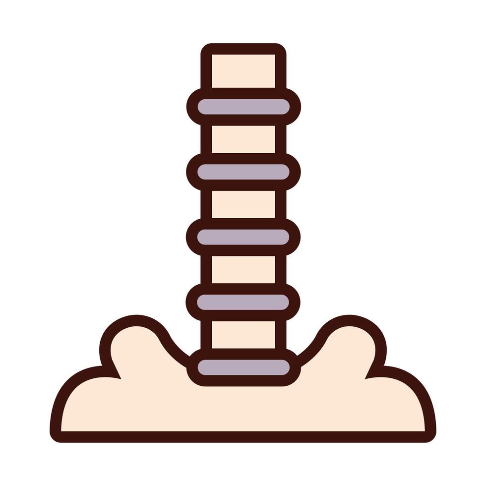 spine bones body human part flat style vector
