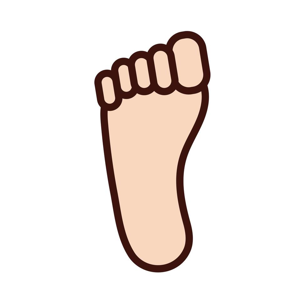 foot plant human body part flat style icon vector