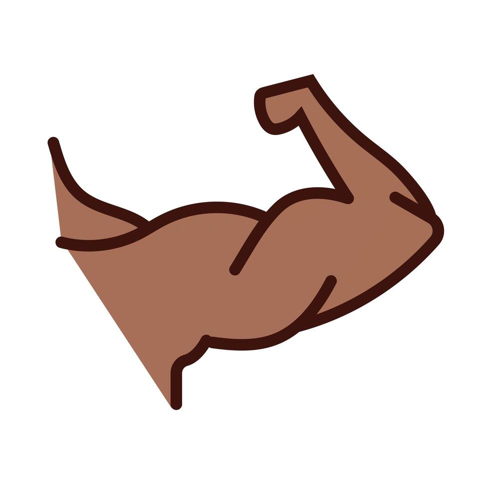 strong arm human body part flat style icon vector