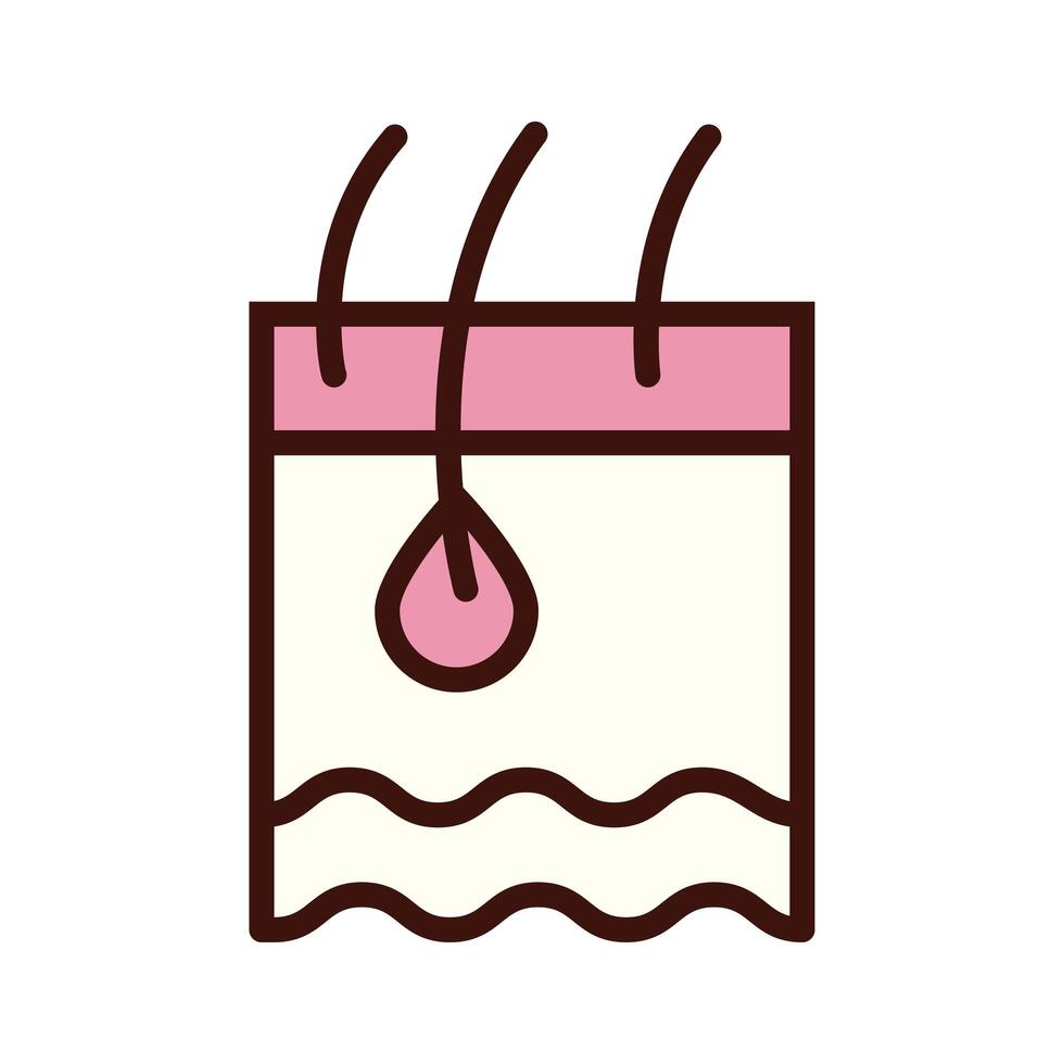skin human organ line and fill style vector