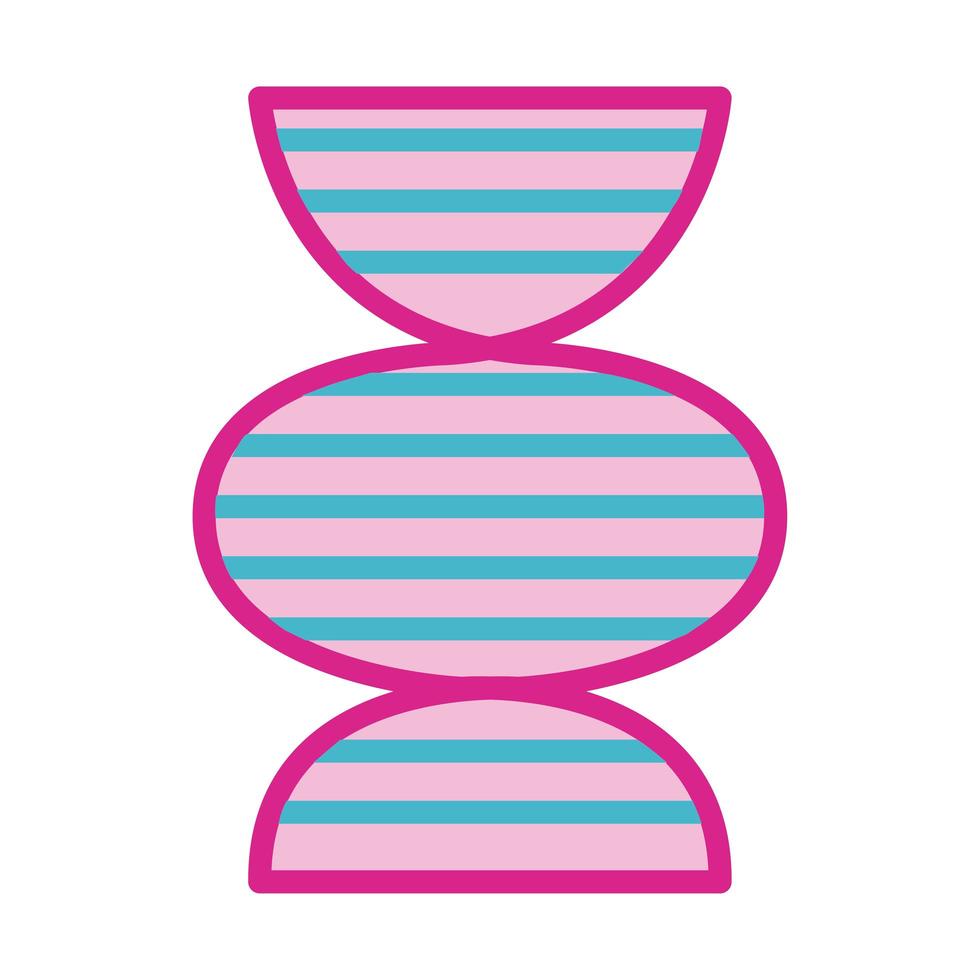 dna molecule line and fill style icon vector