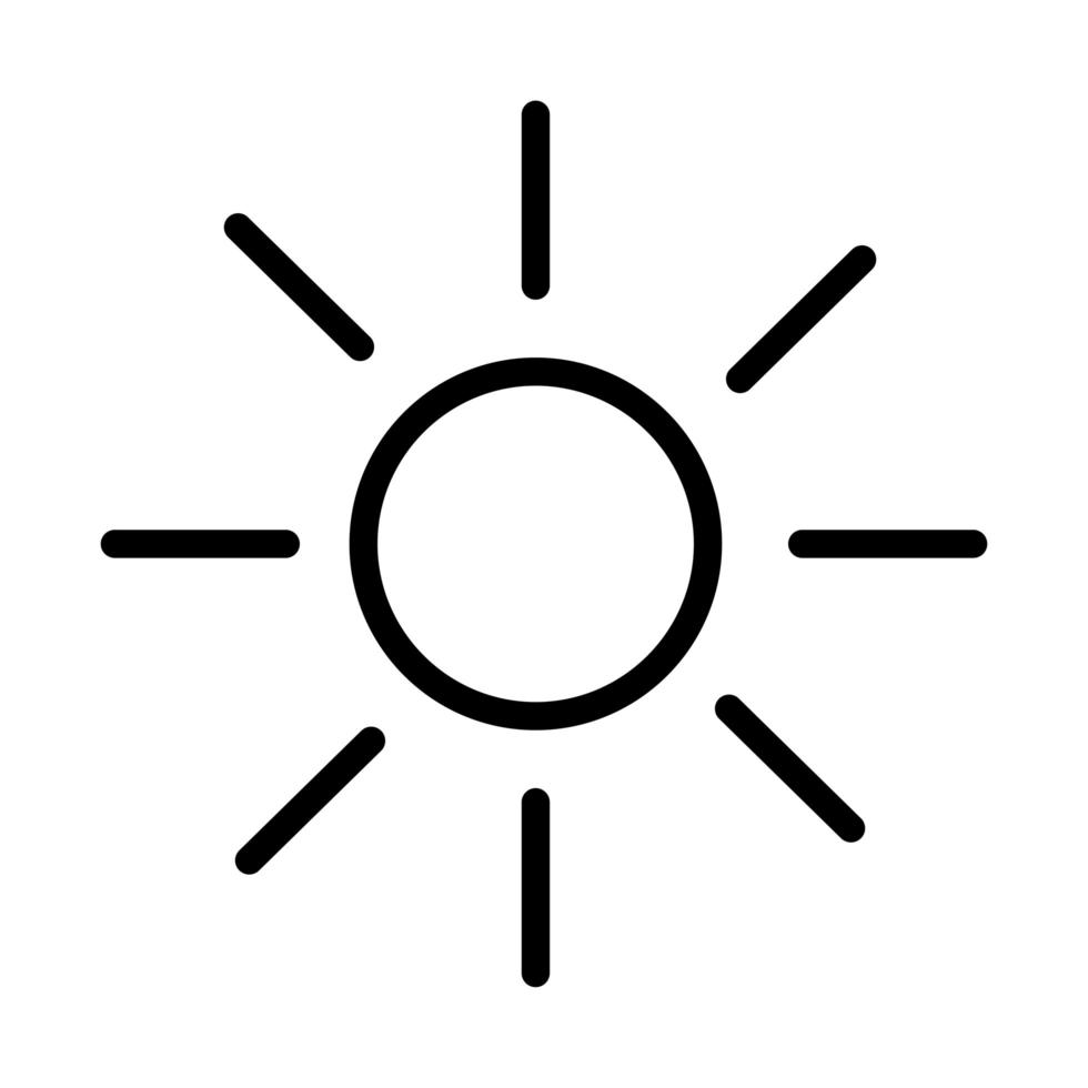 sun star line style icon vector
