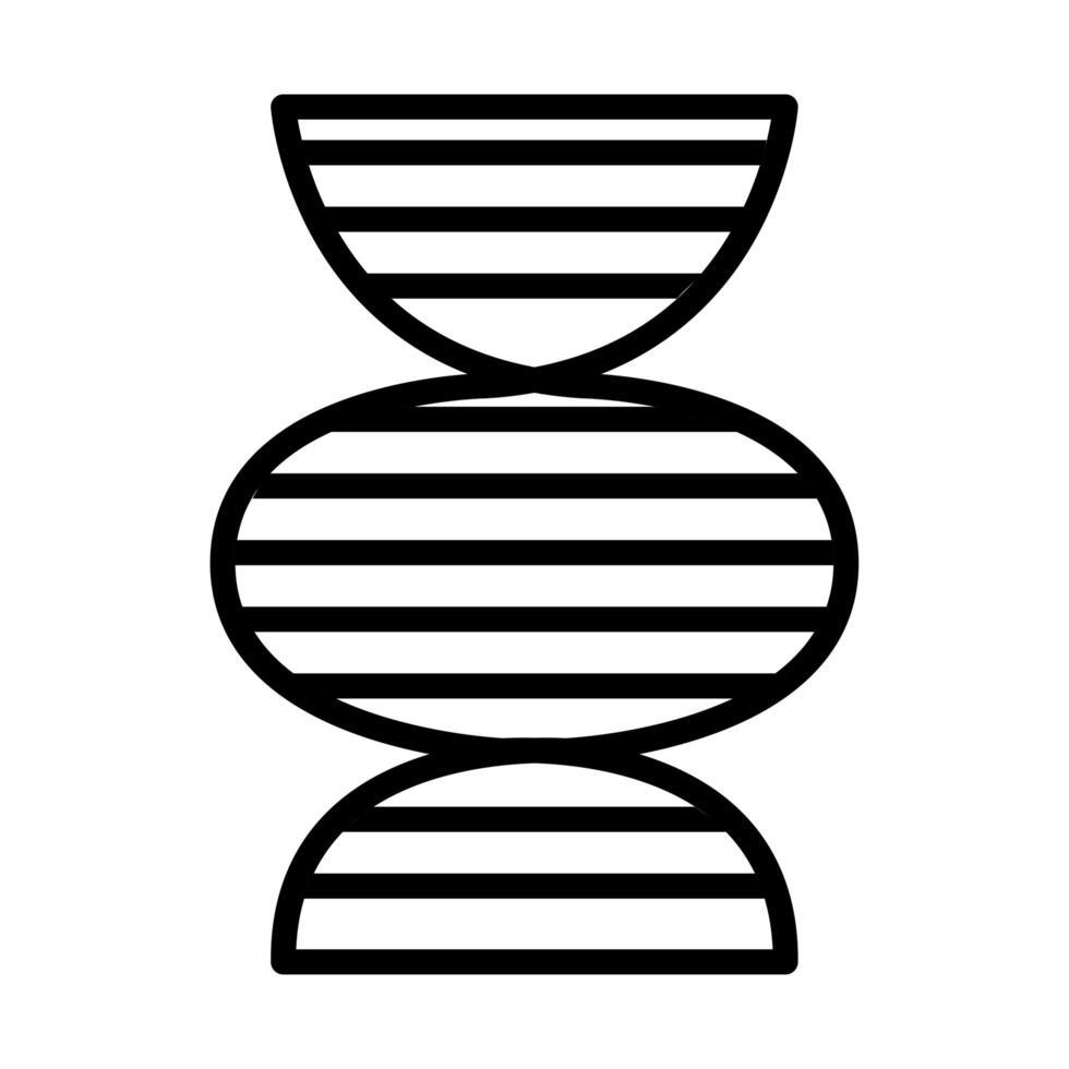 dna molecule line style icon vector