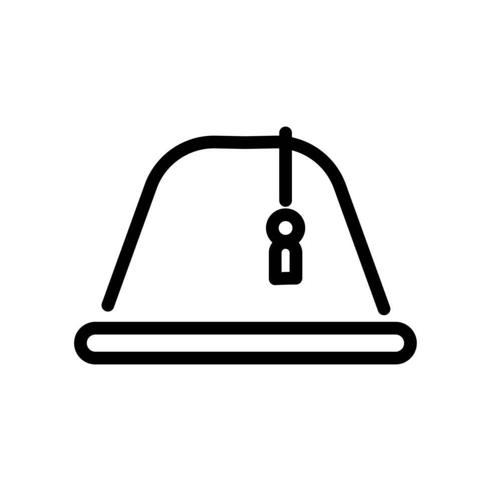 muslim hat line style icon vector