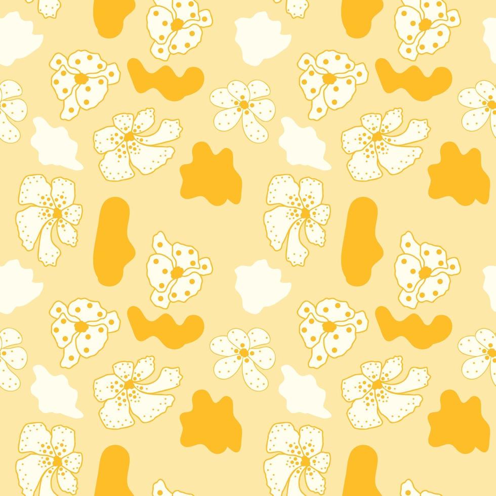 Folk flowers art pattern vector