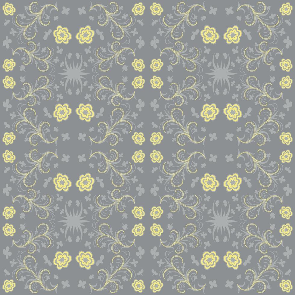 Folk flowers art pattern vector
