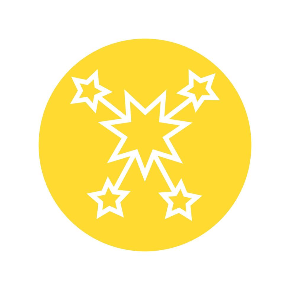 stars splash line style icon vector