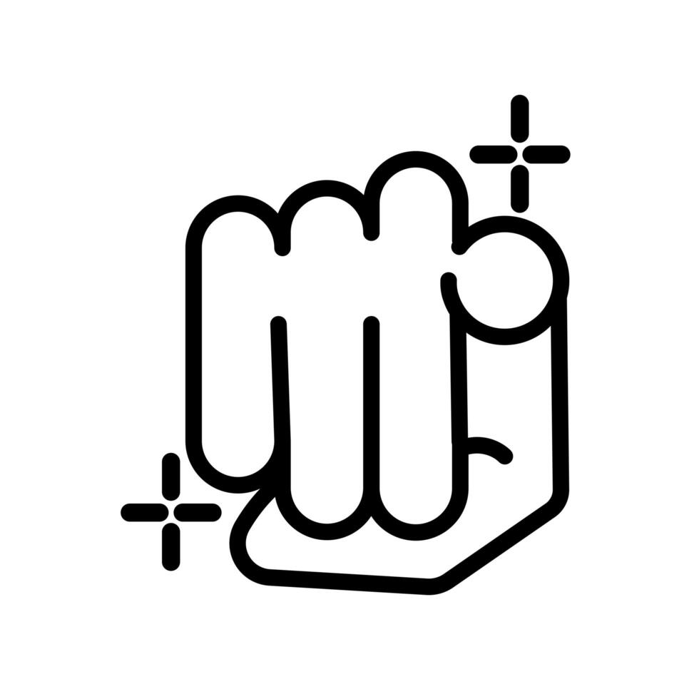 estilo de línea de señal de índice de mano vector