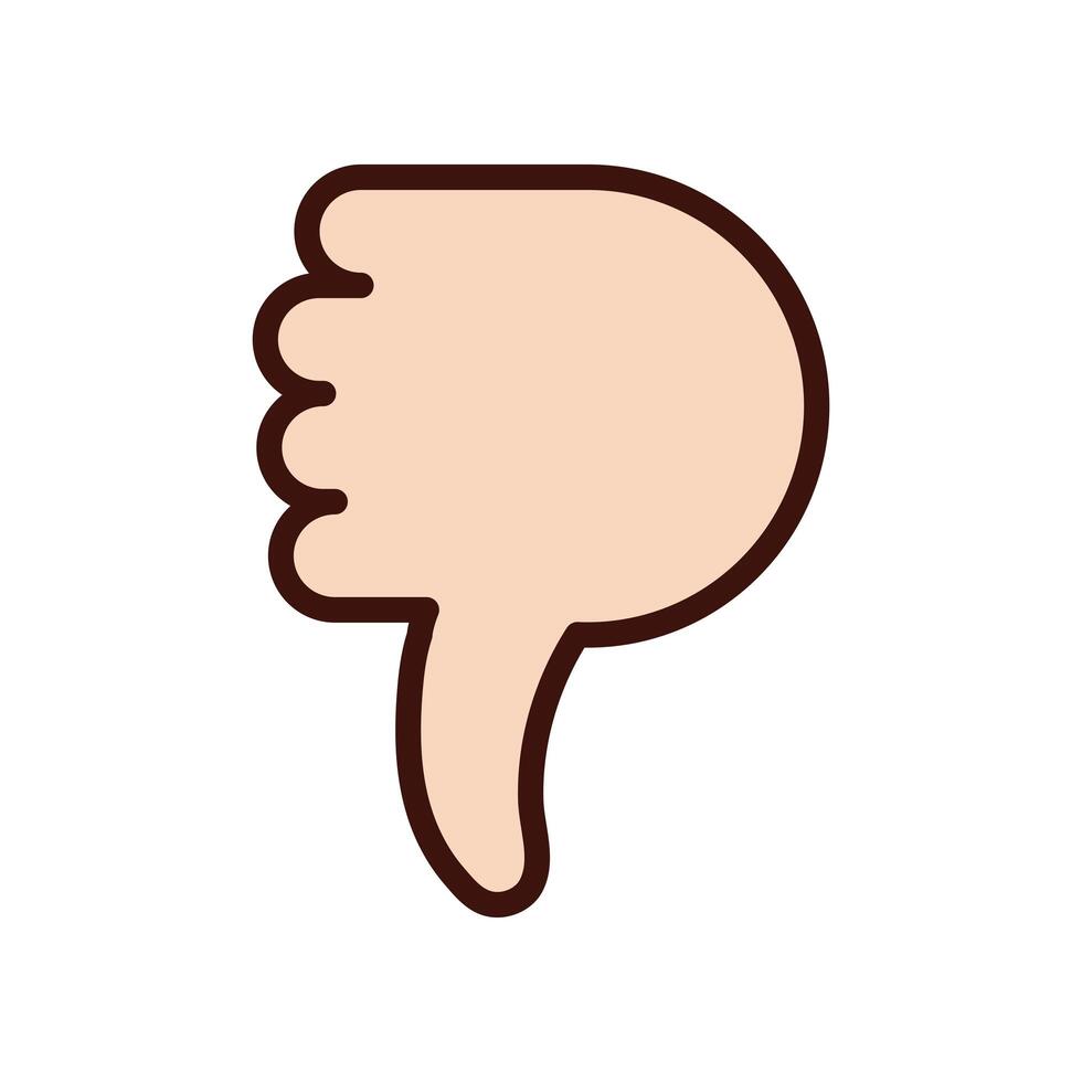 dont like hand signal line and fill style vector
