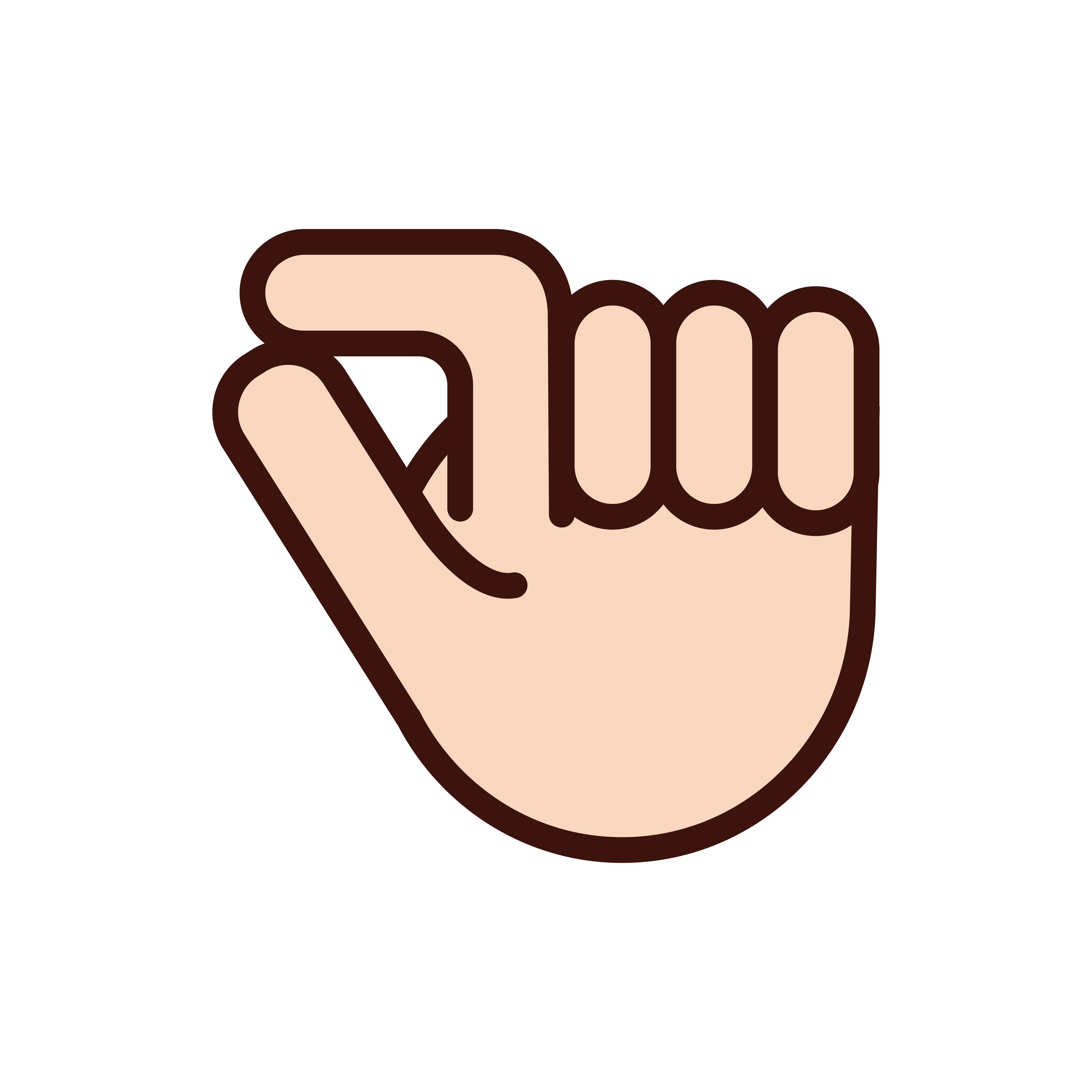 hand snapping fingers signal line and fill style 2567596 Vector Art at