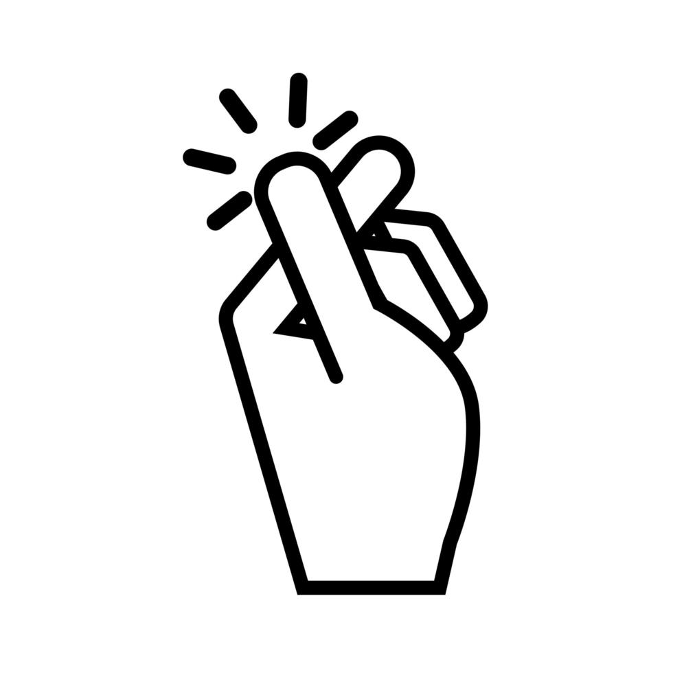 hand snapping fingers signal line style 2567652 Vector Art at Vecteezy