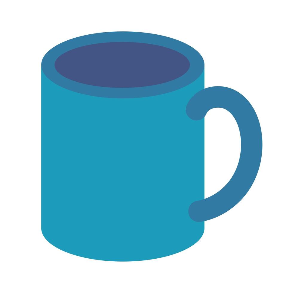 taza de café icono de estilo plano vector