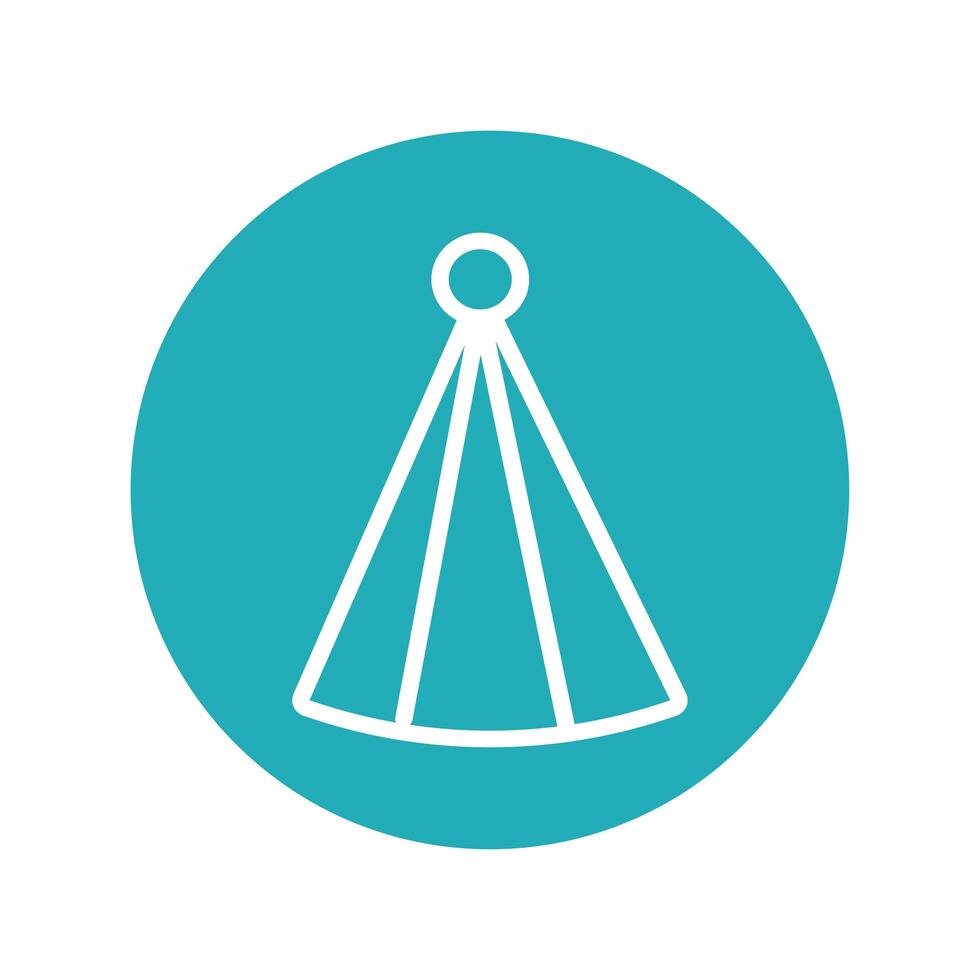 party hat line style icon vector