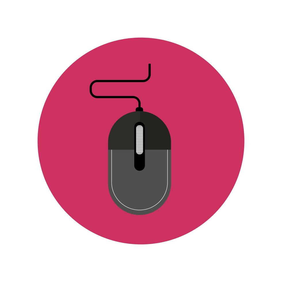 mouse computer device block and flat style vector