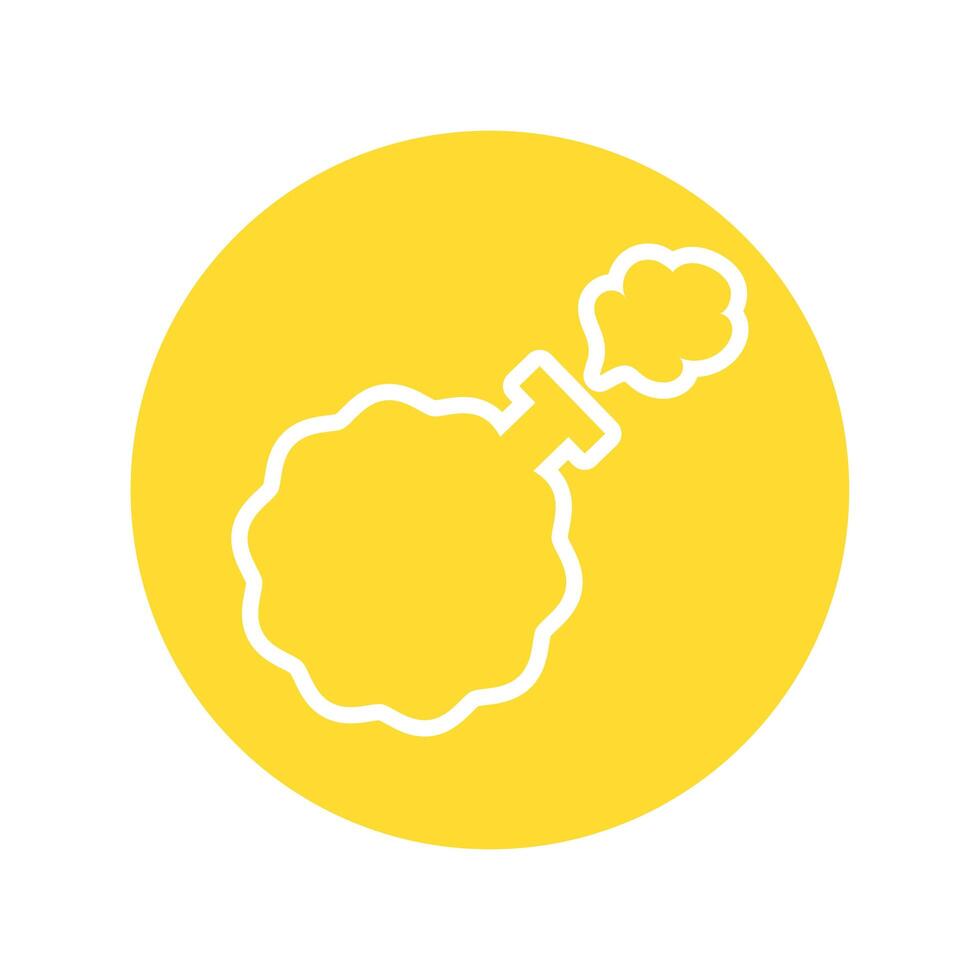 fart balloon april fools day line style vector