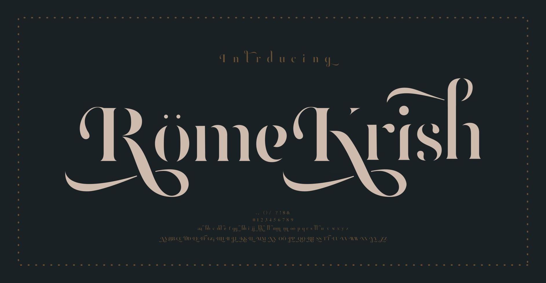 Luxury classic font vector