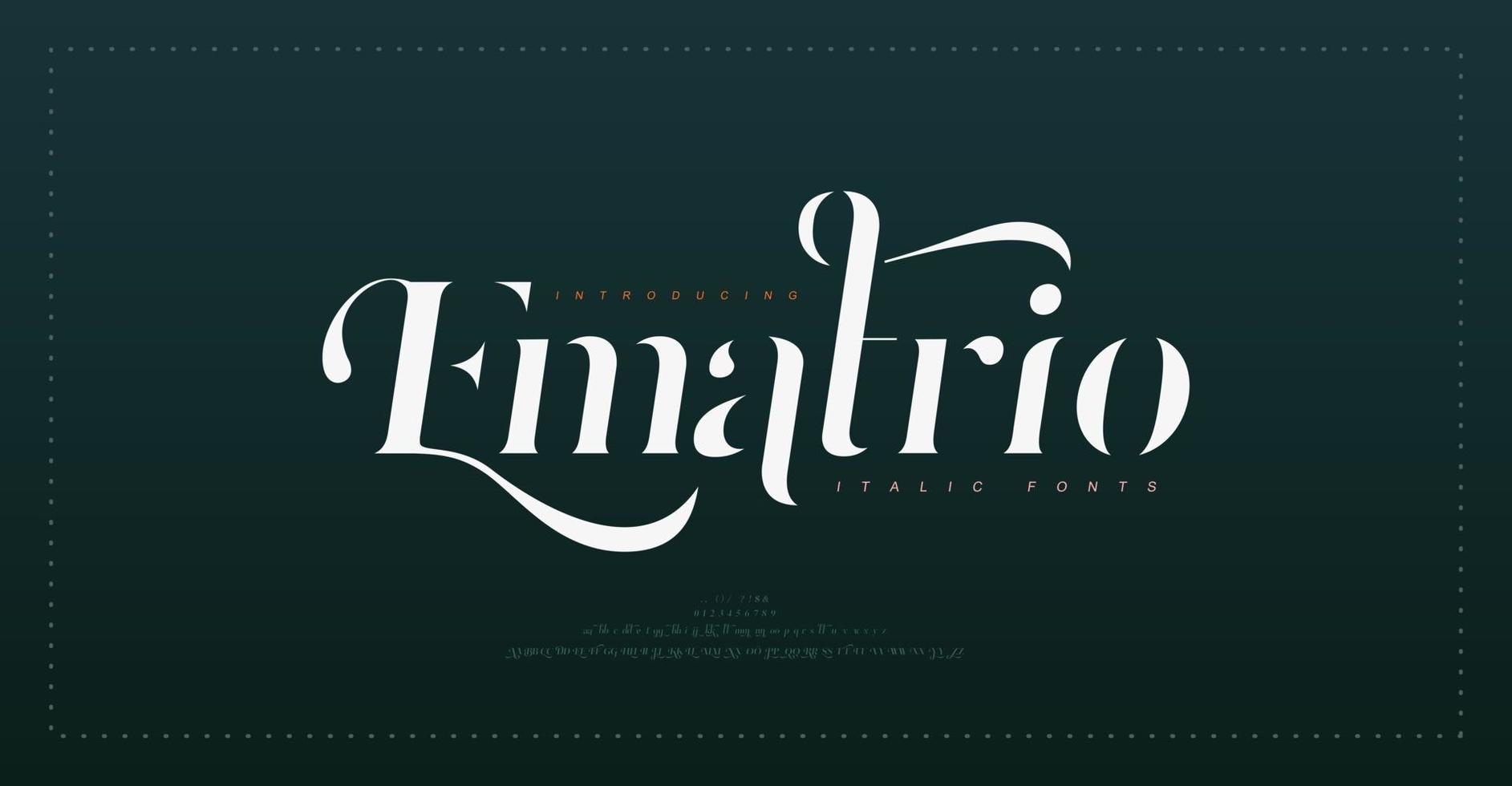 Luxury vintage font vector