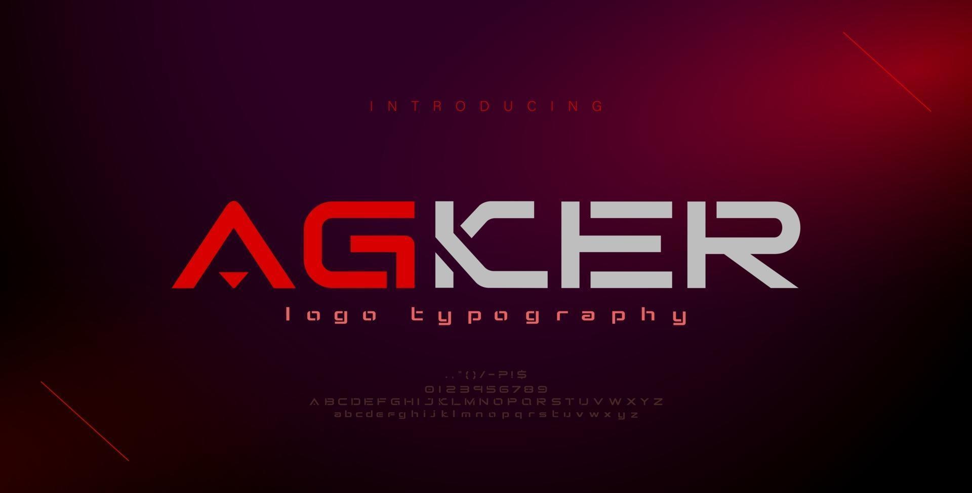 Abstract modern font vector