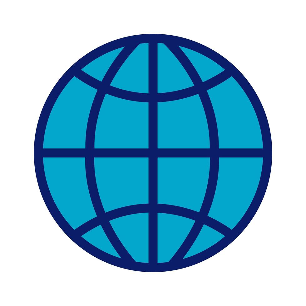 sphere planet line and fill style icon vector