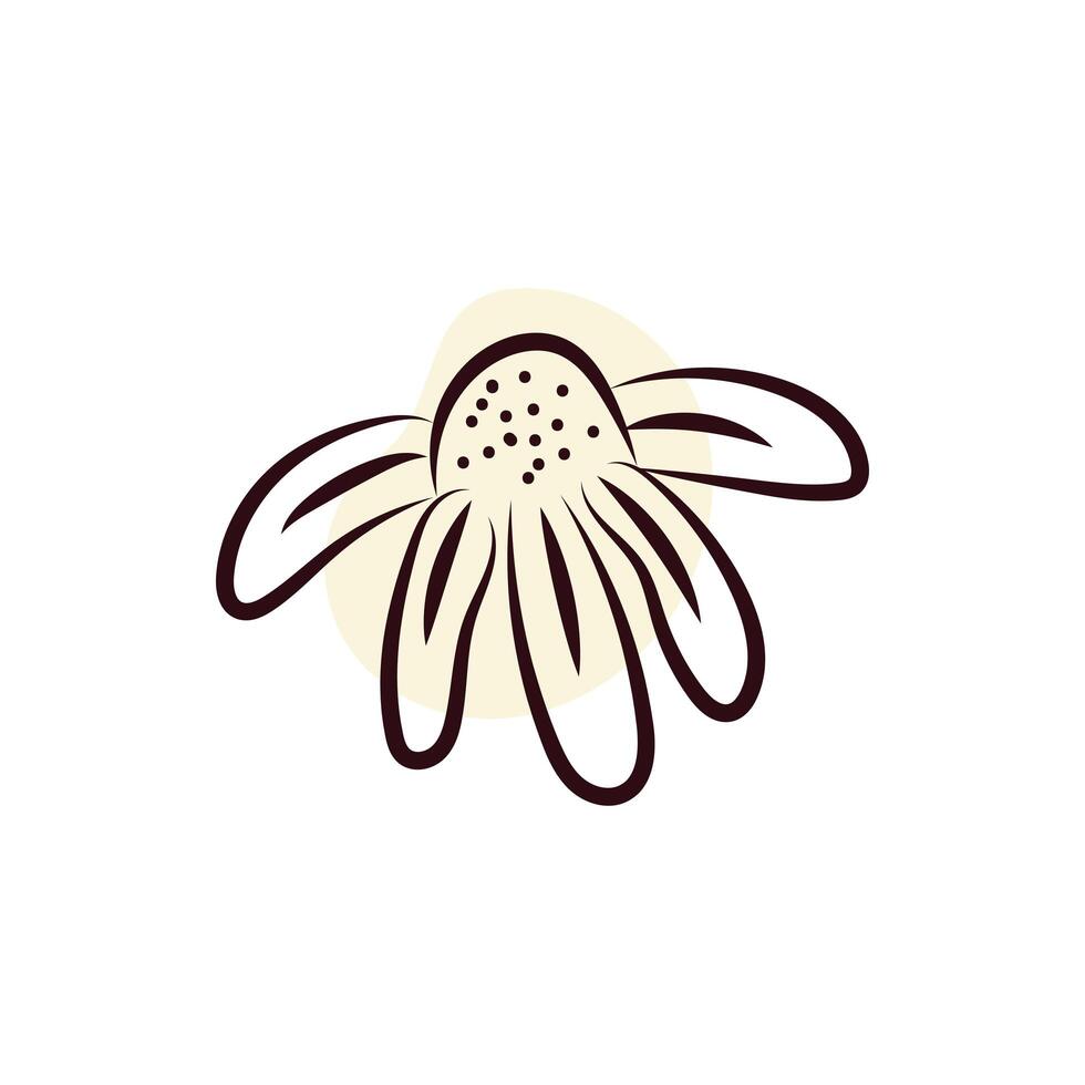 beautifull flower garden hand draw style vector