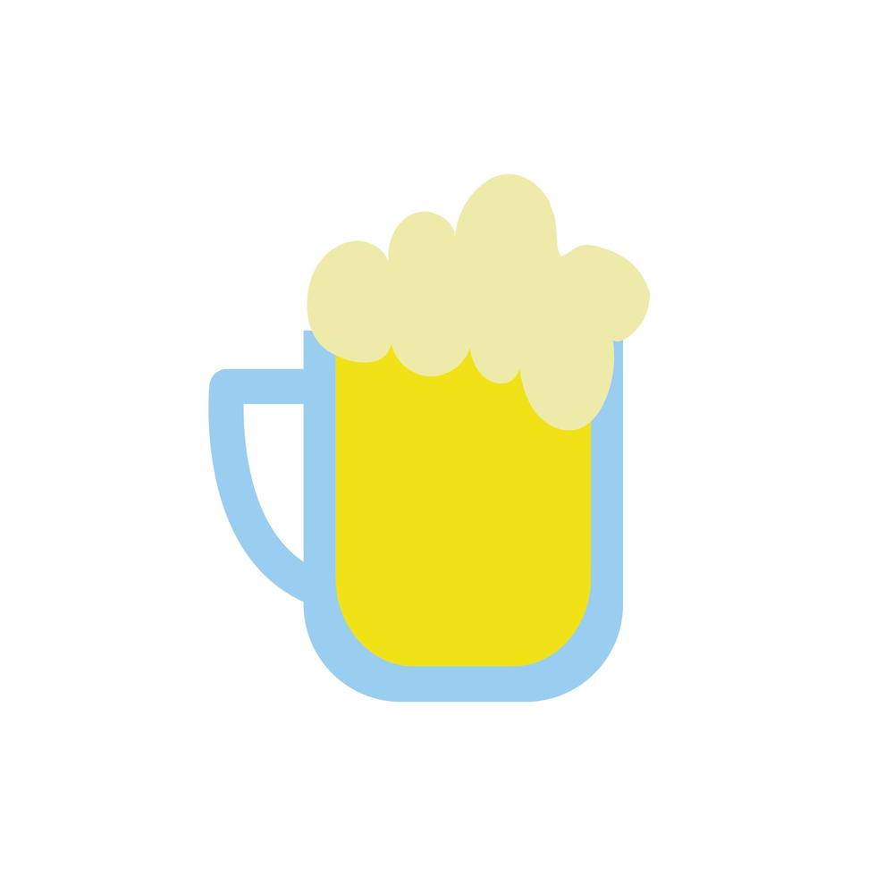 jarra de cerveza icono de estilo plano de vidrio vector