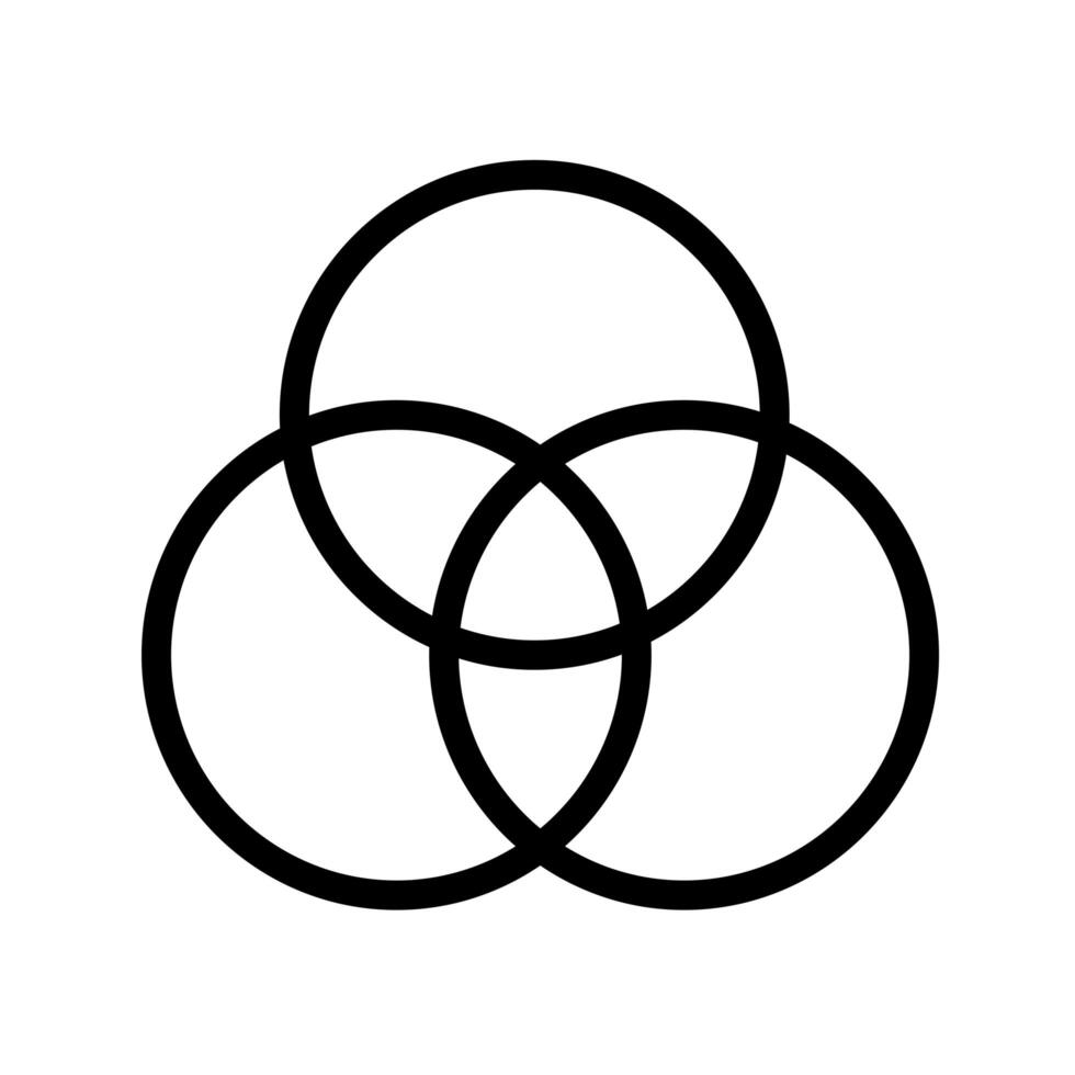 circles figures designer line style icon vector