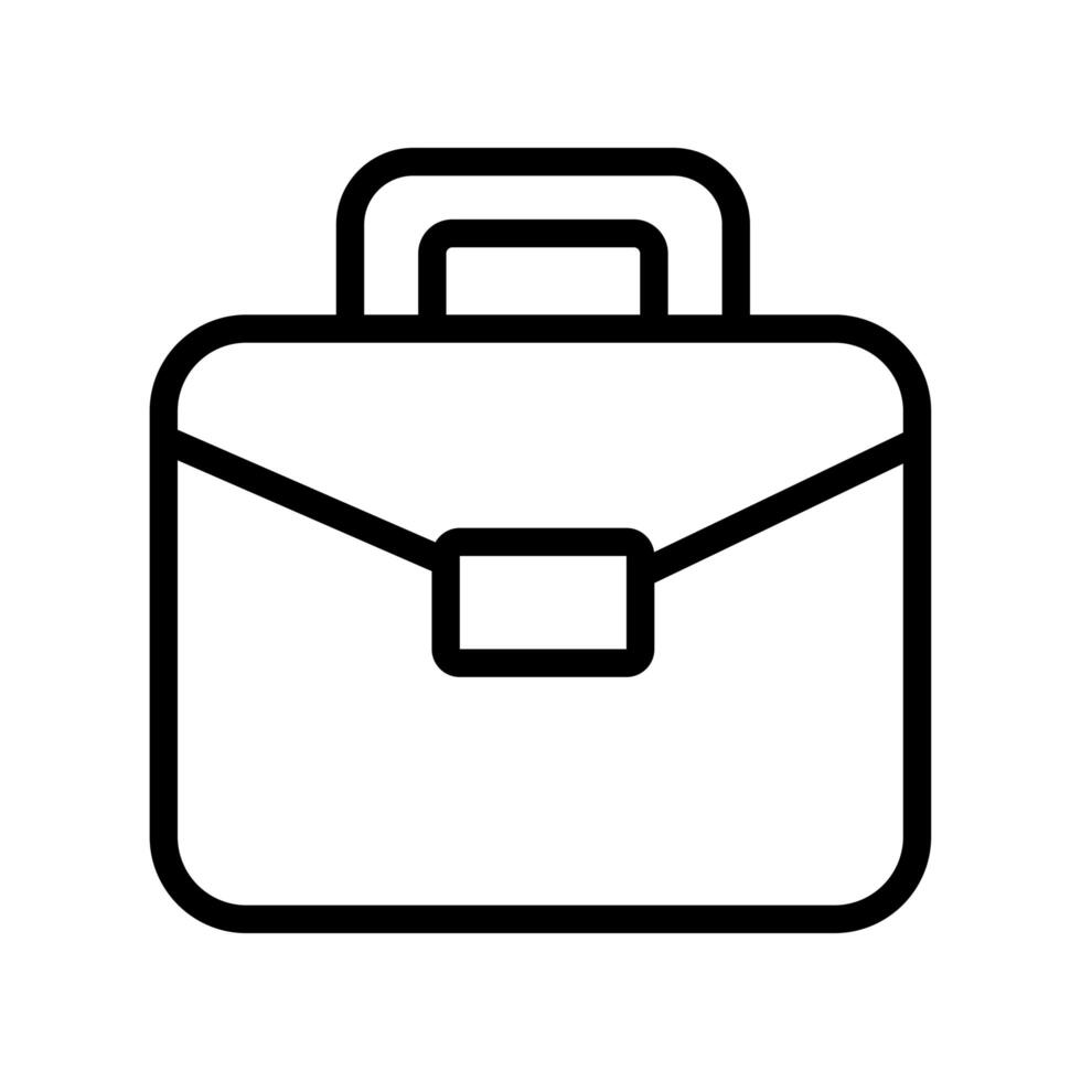 portfolio briefcase line style icon vector