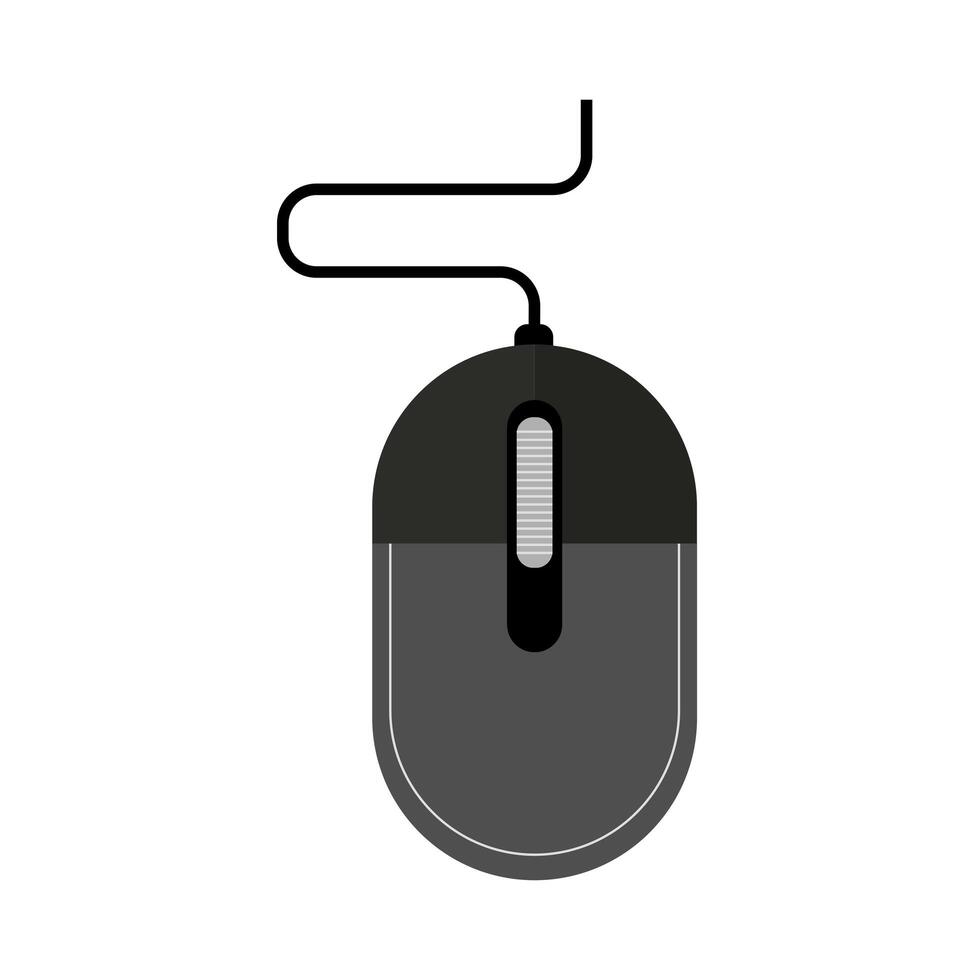 mouse computer device flat style vector