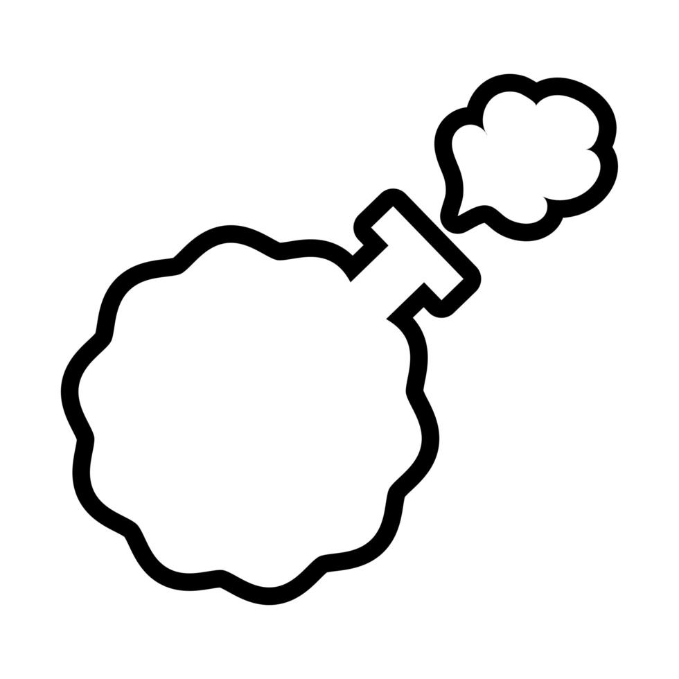 fart balloon april fools day line style vector